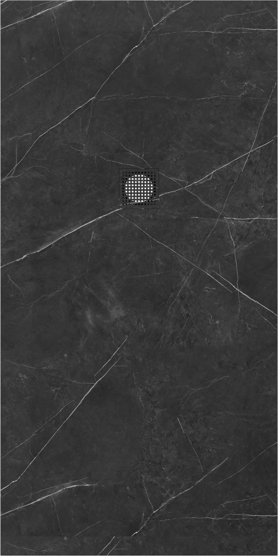 Luca Varess Suite douchebak 180 x 90 cm composietmarmer Marble Dark 