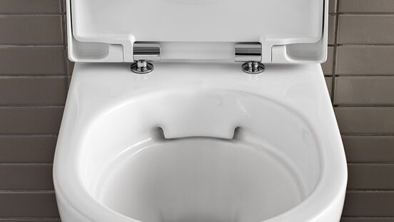 Geberit Acanto Hänge WC: Weiß glänzend, spülrandlos, inkl. Isoliermatte