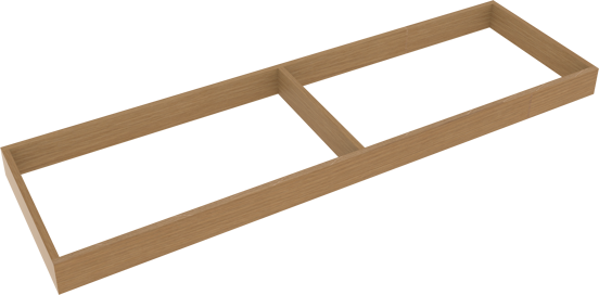 Balmani Legno socle pour meuble sous-vasque chêne vieilli 180 x 52,5 cm
