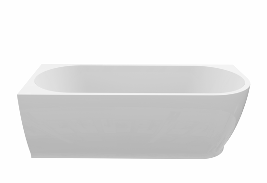 Linie Paulo baignoire d'angle gauche simple 170 x 70 cm acrylique blanc brillant
