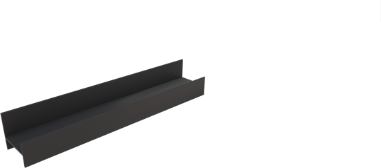 Blaufoss Tilli wandplank mat zwart 42x8cm