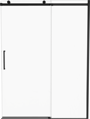 Luca Varess Boltano douche schuifdeur 150 cm x 200 cm Helder glas mat zwart profiel