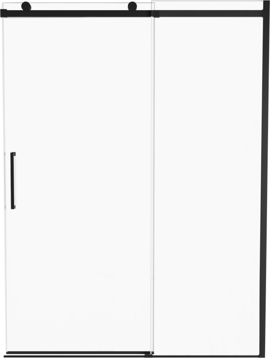 Luca Varess Boltano Dusche Schiebetür 150 cm x 200 cm Klarglas matt Schwarz profil