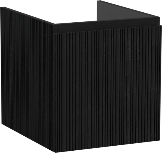 Storke Ribs zwevende wastafelonderkast 45 x 52 cm zwarte eik