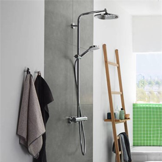Hansgrohe Crometta S240 thermostatische kraan regendoucheset glanzend chroom