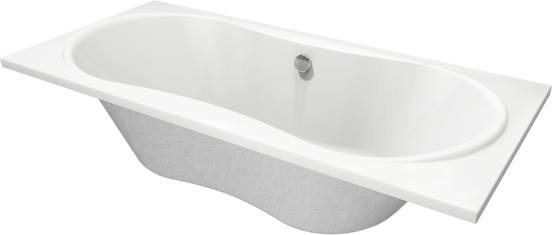 Luca Varess Trasime 2 Personen Einbaubadewanne 190 x 90 cm, Acryl Weiß mat