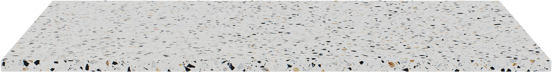 Balmani Stretto enkel tablet Bianco Nero terrazzo 90 x 55 cm