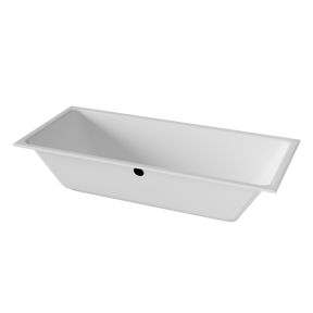 Luca Varess Viticcio 2-Personen-Einbaubadewanne: 180 x 80 cm, Acryl, Weiß matt