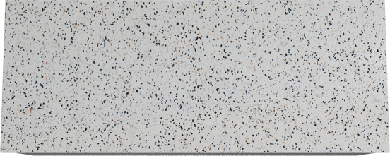 Storke Ribs meuble salle de bains suspendu 130 x 52 cm chêne noir avec Tavola tablette simple ou double en blanc/noir mat terrazzo, Nervure droite asymétrique verticale