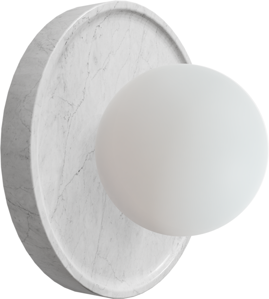 Balmani Pelota Disc small LED Verlichting 16 cm wit carrara