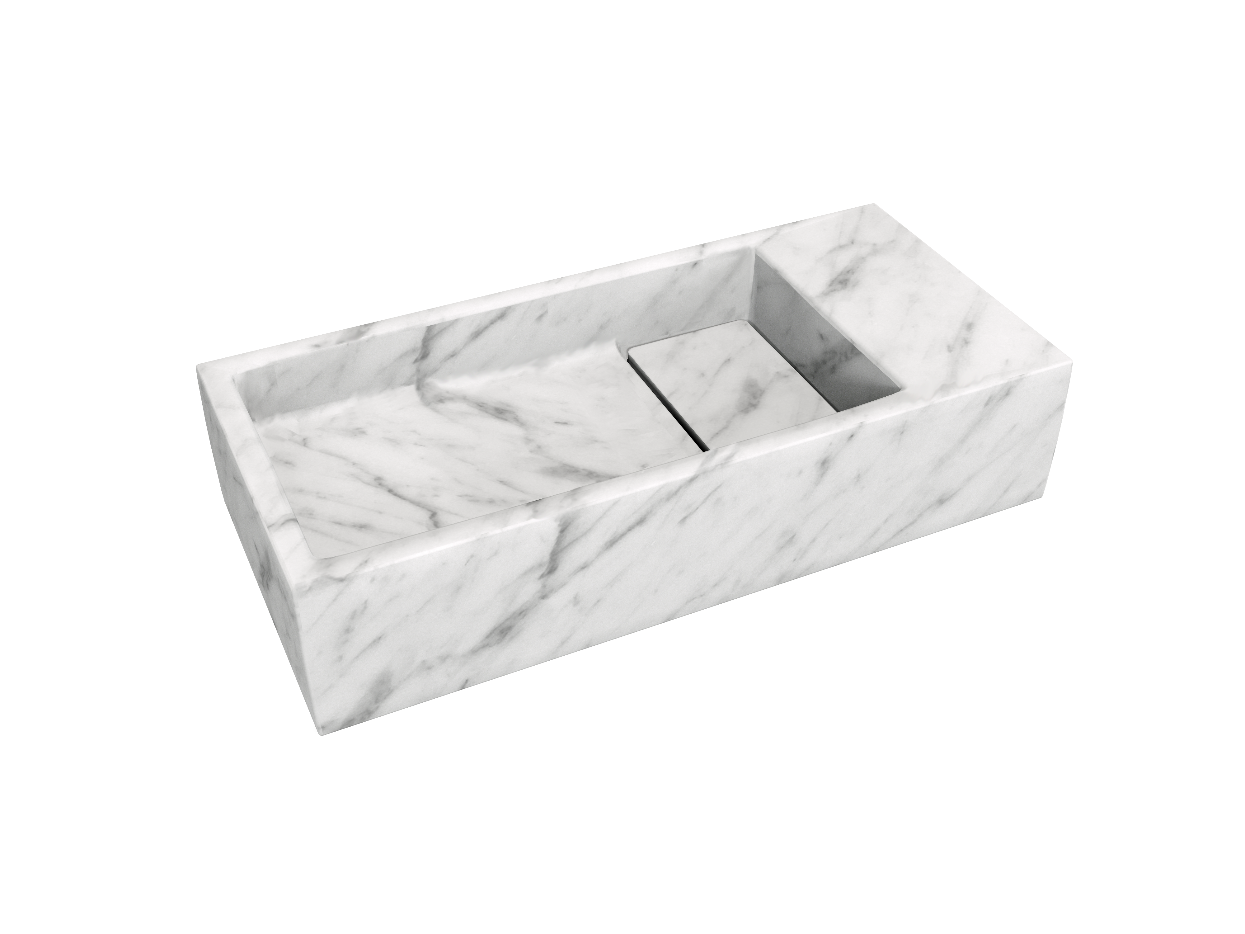 Balmani Mood fonteintje 45 x 20 cm Carrara marmer