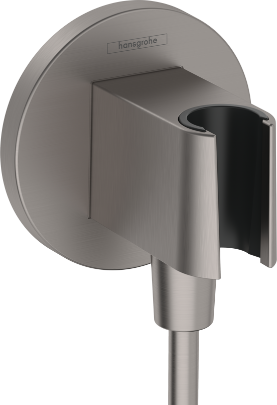 Hansgrohe FixFit Porter S Douchekophouder met doucheslangaansluiting 1/2" brushed black chrome