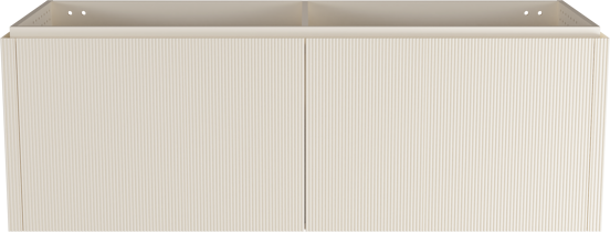 Balmani Eclips meuble sous-lavabo suspendu 150 x 55 cm Sandbeige 4 tiroirs Nervure sym. vert.