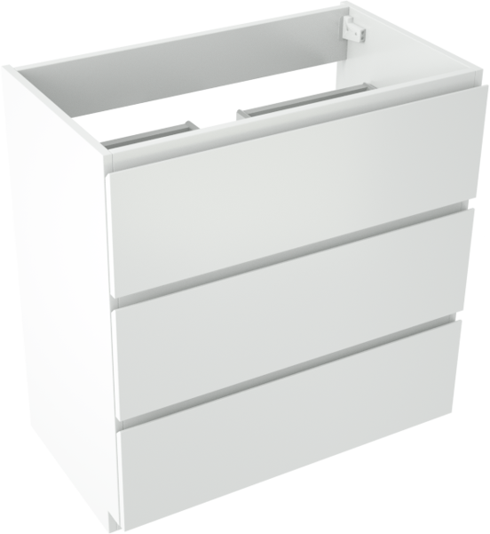 Storke Delta cabinet 3 dr 80x85x48cm mat white