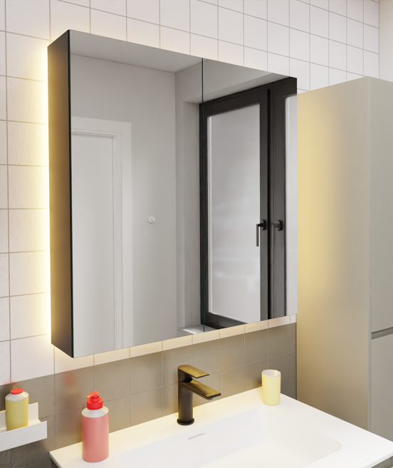 Luca Varess LED luminaire pour armoire de toilette 70 x 75 cm