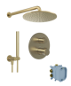 Blaufoss Smartbox Round set de douche pluie encastré, élément encastré inclus