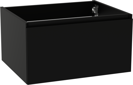 Storke Edge meuble sous-vasque suspendu 65 x 52 cm noir mat 1 tiroir