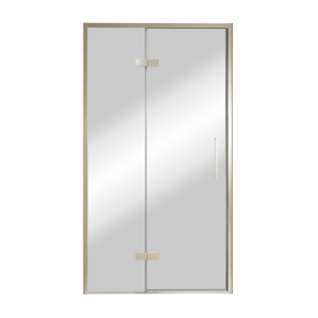 Balmani Senses Design douche draaideur links 120 cm x 210 cm Reflex spiegelglas, Brushed CoolMetal profielen
