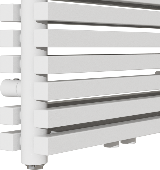 Vipera Vesuvio sèche-serviettes double 50 x 180 cm chauffage électrique blanc brillant raccordements latéral et central possibles 2.125W, résistance incluse