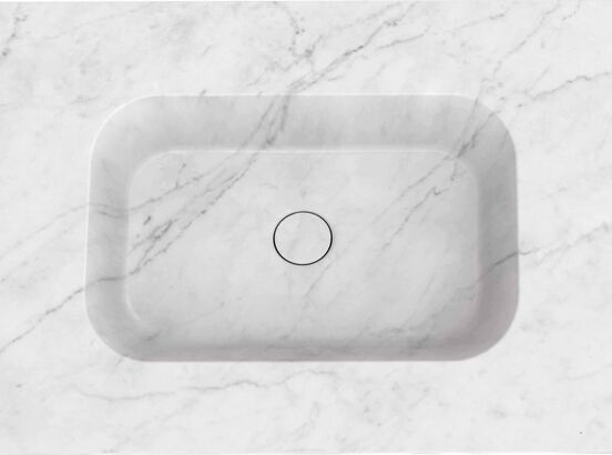 Balmani Tablo Arcato dubbele wastafel Carrara marmer 180 x 55 cm