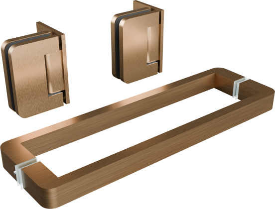 Balmani Modular douchedeur scharnieren en greep brushed rosegold
