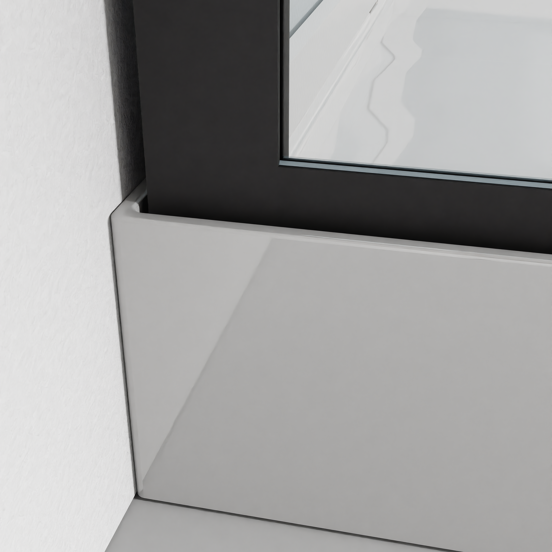 Luca Varess Talan cabine de douche quart de rond avec portes coulissantes 90 x 90 cm verre transparent profil noir mat