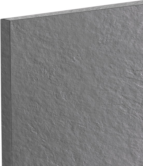 Balmani Zeno douchewandpaneel 140 x 260 cm composietmarmer donkergrijs leisteenstructuur