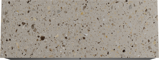 Balmani Mitra meuble salle de bains suspendu 150 x 55 cm noir mat avec Stretto tablette simple ou double en terrazzo greige terrazzo