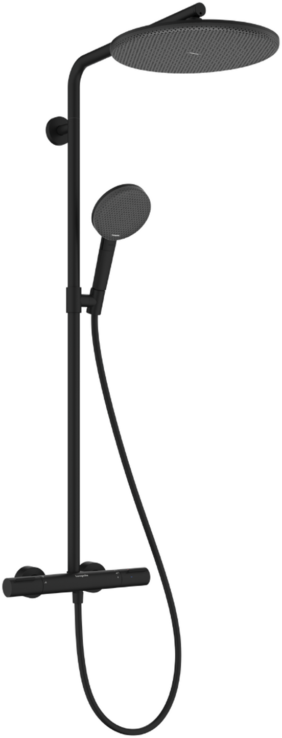Hansgrohe Raindance Alive S Puro Showerpipe regendoucheset 300 1jet, Ecosmart met Ecostat element thermostaat mat zwart