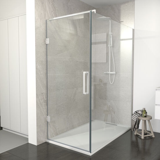 Balmani Modular douchedeur scharnieren en greep mat wit