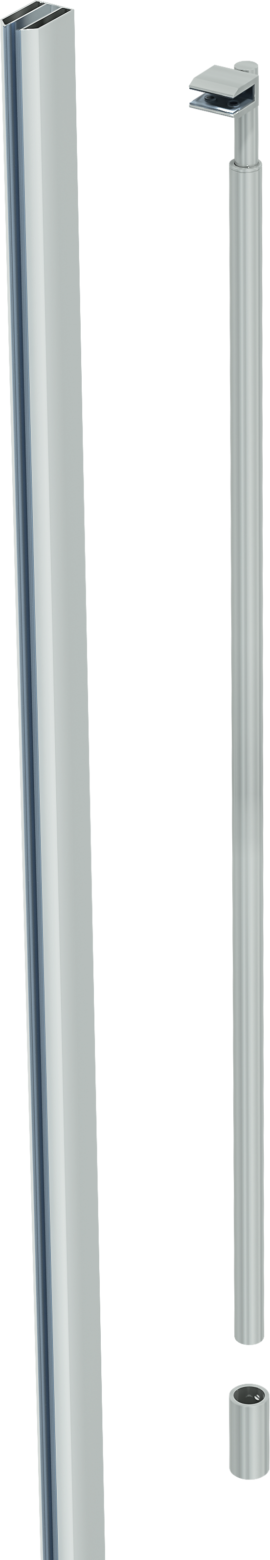 Linie Walk-in II set profielen 8 mm glas chroom