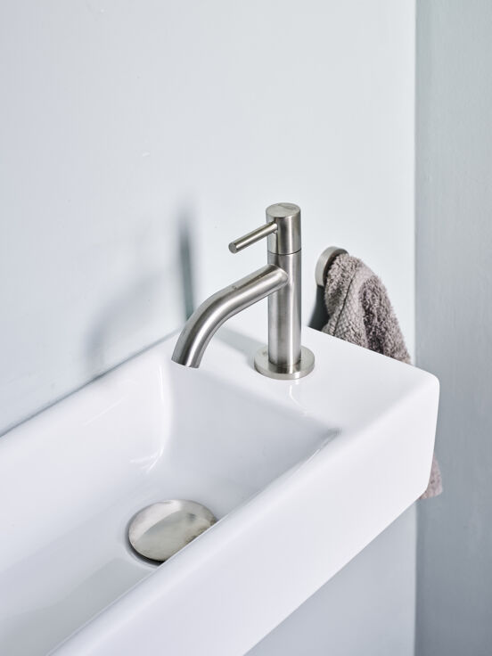 Luca Varess Cubic fonteintje 40,5 x 20 cm glanzend witte porselein