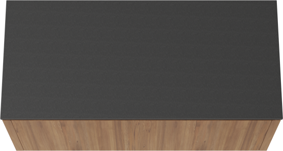 Balmani Eclips meuble salle de bains suspendu 120 x 55 cm Teck avec Stretto tablette simple en Granit noir