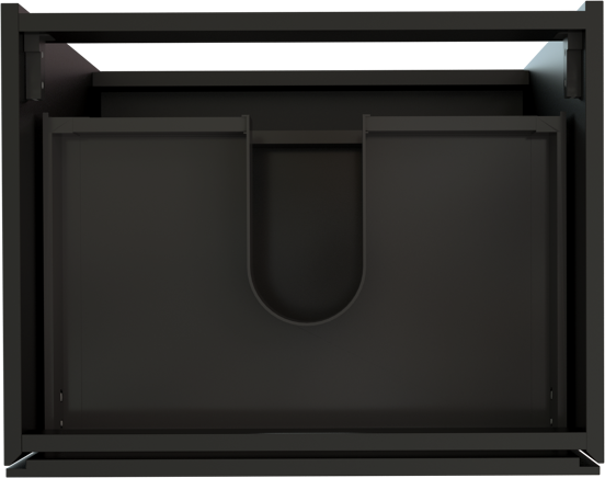 Storke Edge meuble sous-vasque a poser 60 x 46 cm noir mat 3 tiroirs