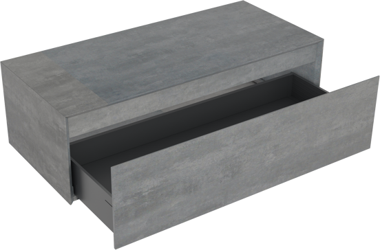 Storke Edge Modulo meuble sous-vasque suspendu 105 x 48 cm béton gris foncé 1 tiroir