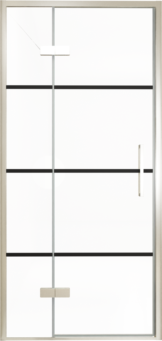 Balmani Senses Design douche draaideur links 100 cm x 210 cm Lined glas, Brushed CoolMetal profielen, met coating