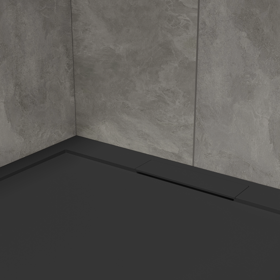 Balmani Andes douchebak 180 x 90 cm top solid mat zwart
