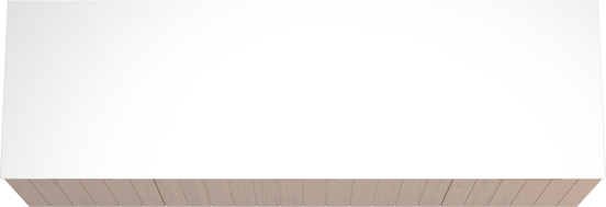 Balmani Adagio zwevend badkamermeubel 180 x 55 cm verweerde eik met Stretto enkel of dubbel tablet in solid surface mat wit