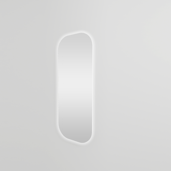 Balmani Giro Arcato afgeronde hoeken toiletspiegel 36 x 90 cm met spiegelverlichting