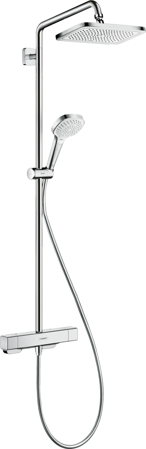 Hansgrohe Croma E280 thermostatische kraan regendoucheset glanzend chroom