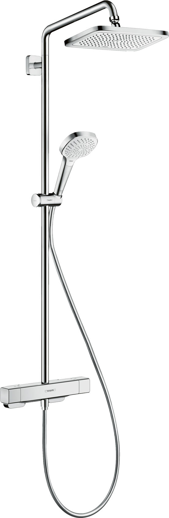 Hansgrohe Croma E280 colonne de douche de pluie robinet thermostatique chrome brillant