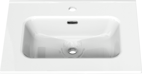 Linie Baro plan simple porcelaine blanc brllant 60 x 46 cm