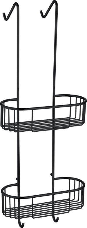 Blaufoss porte-savon double pour paroi de douche noir