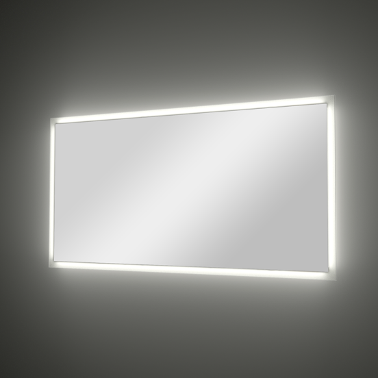 Balmani Vizio rechthoekig badkamerspiegel 135 x 70 cm met spiegelverlichting en anti-damp