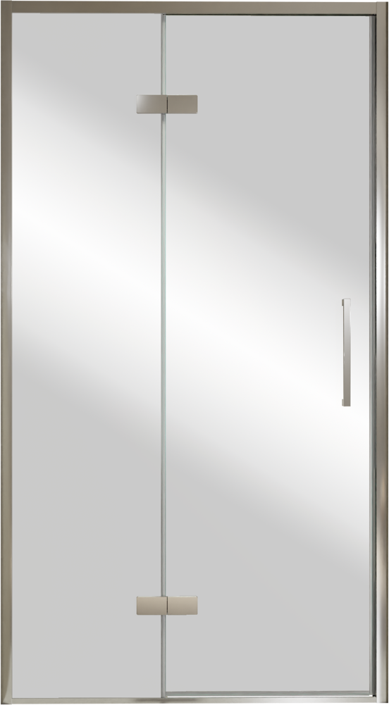 Balmani Senses Design douche draaideur links 120 cm x 210 cm Reflex spiegelglas, Chroom profielen, met coating