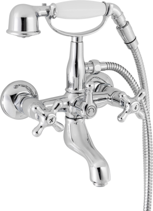 Blaufoss Star robinet baignoire avec douchette chrome brillant