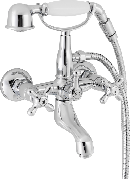 Blaufoss Star badkraan met handdouche chroom