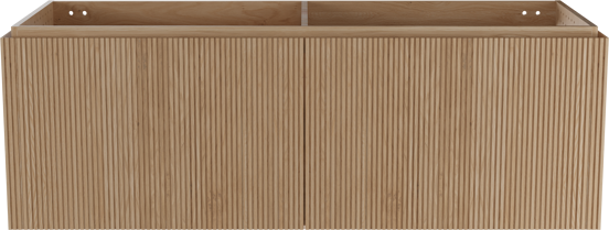 Balmani Eclips meuble sous-lavabo suspendu 150 x 55 cm Chêne naturelle 4 tiroirs Nervure sym. vert.