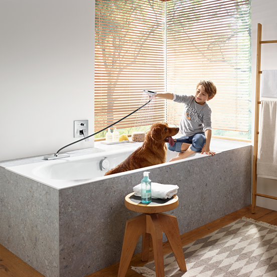 Hansgrohe Exafill Badvulling overloop -en afvoergarnituur Glanzend chroom