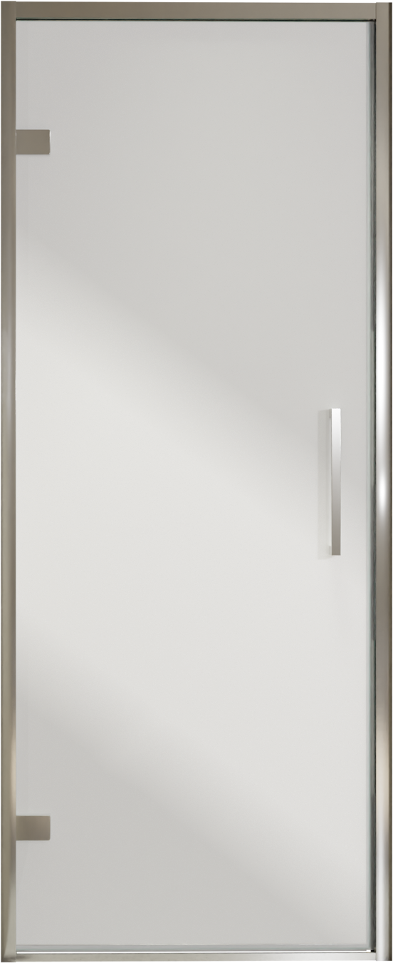 Balmani Senses Design porte pivotante à gauche 90 cm x 210 cm verre Miroir Reflex, Profil chrome, coating inclus